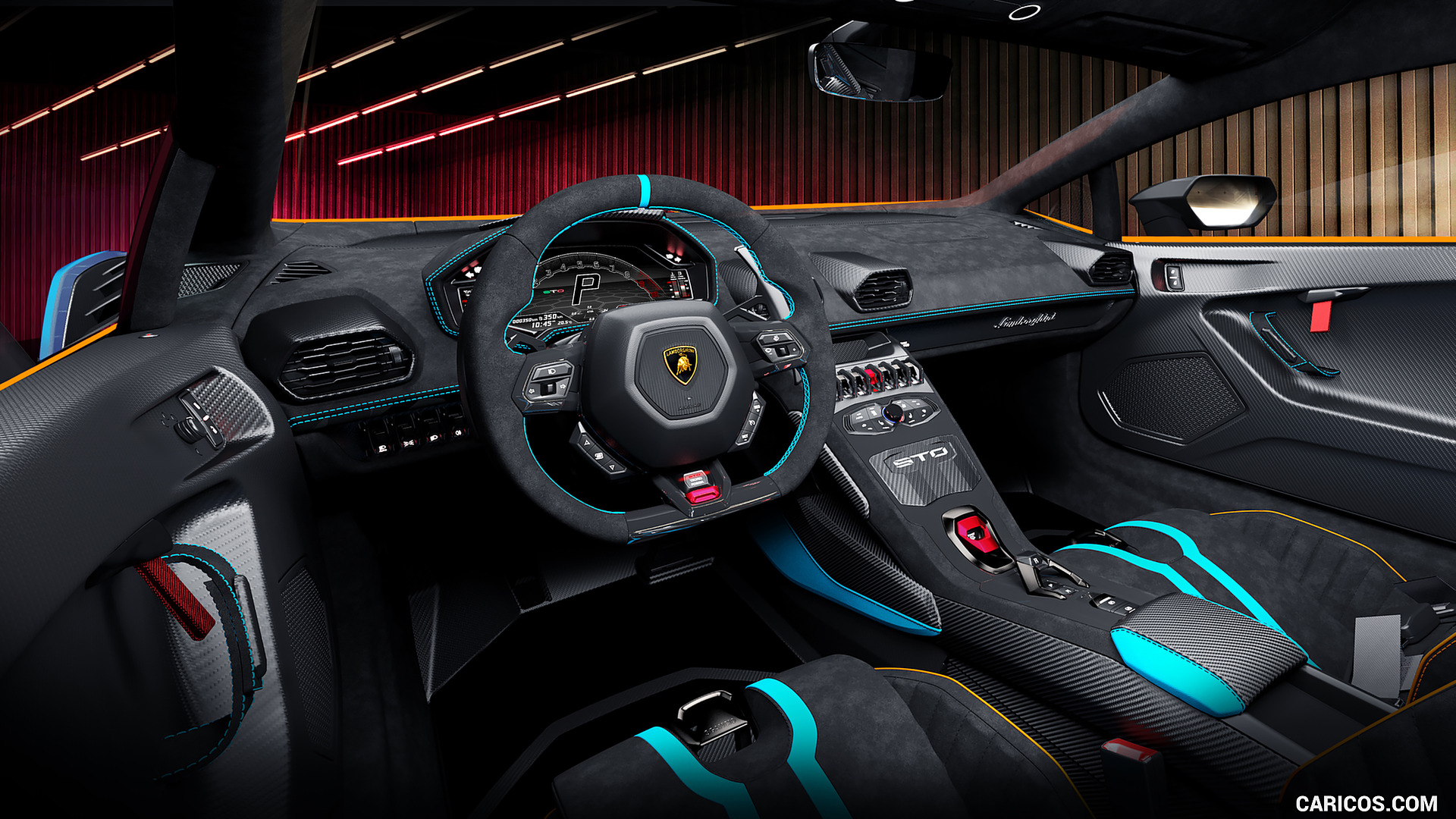 Lamborghini Huracán STO – Innenraum und Cockpit des Supersportwagens