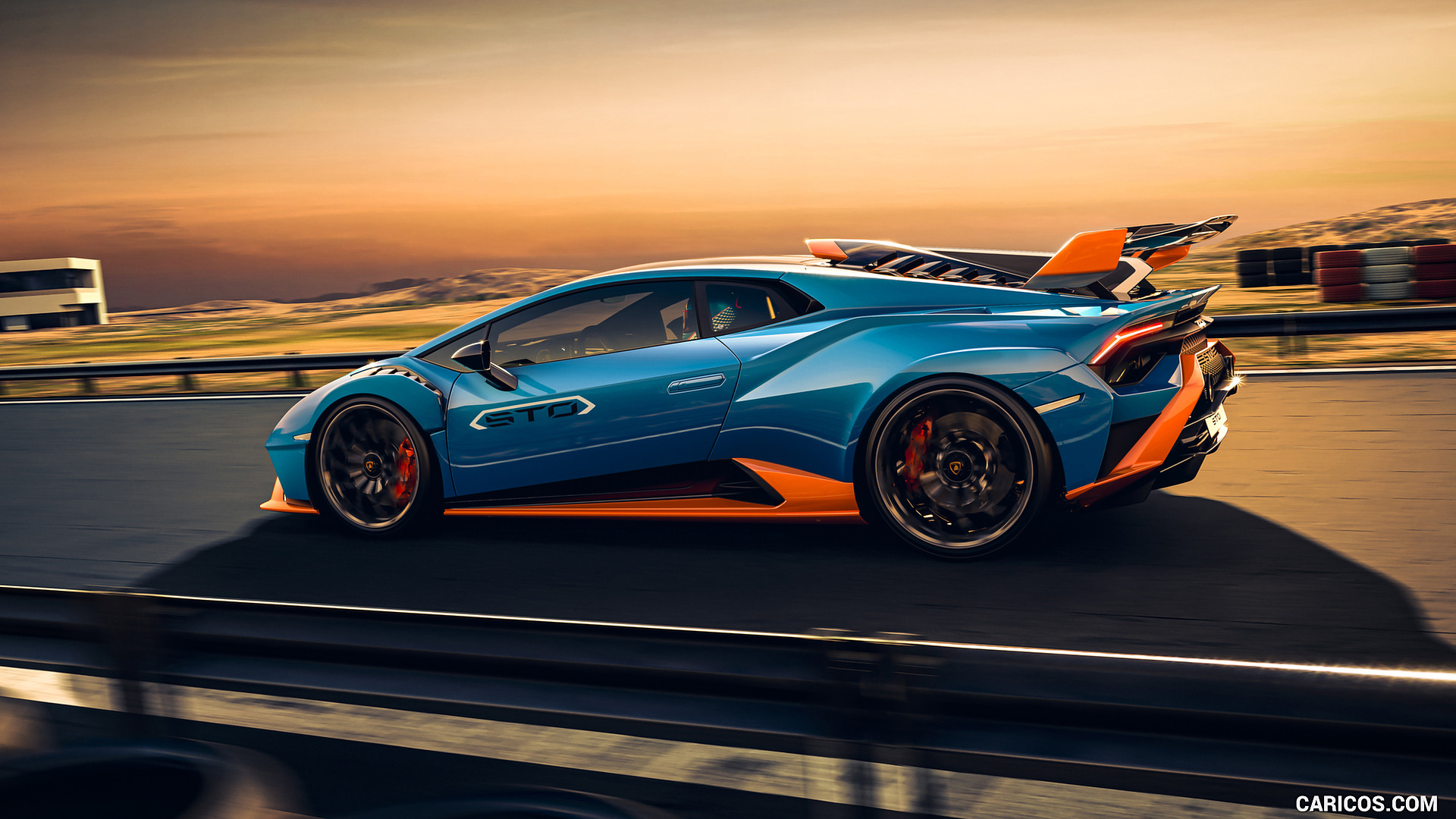 Lamborghini Huracán STO – Seitenansicht des Supersportwagens