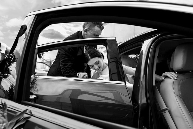 wedding, car wallpapers, car, bride, couple, love, romance, together