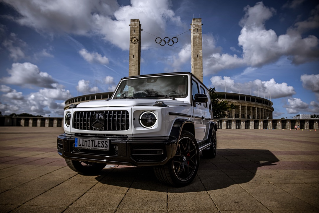 Mercedes Mercedes-Benz G63 AMG Weiß 2024 mieten SUV G-Klasse G 63 Hochzeitsauto Sportwagen mieten in Teupitz