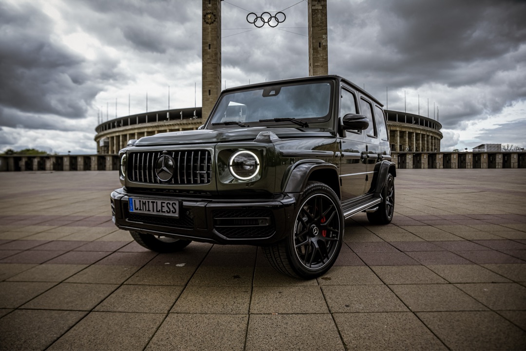 Mercedes Mercedes-Benz G63 AMG Olivgrün 2024 mieten SUV G-Klasse G 63 Hochzeitsauto Sportwagen mieten in Berlin Friedenau
